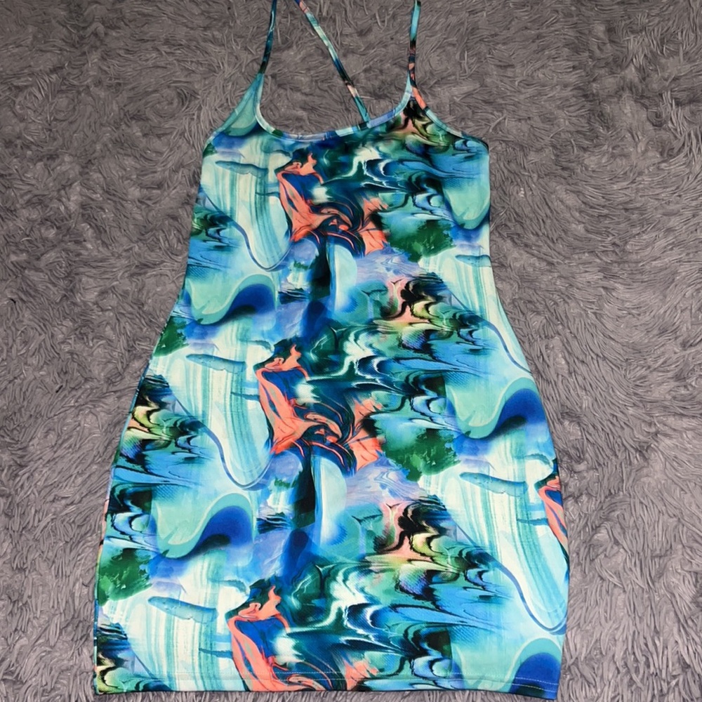 Blue Oceanic Dress (Pretty Little Thing)